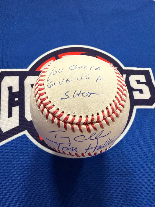 Terry Collins & Umpire Tom Hallion DUAL Autographed OML Baseball w/ Dual Inscriptions (JSA)