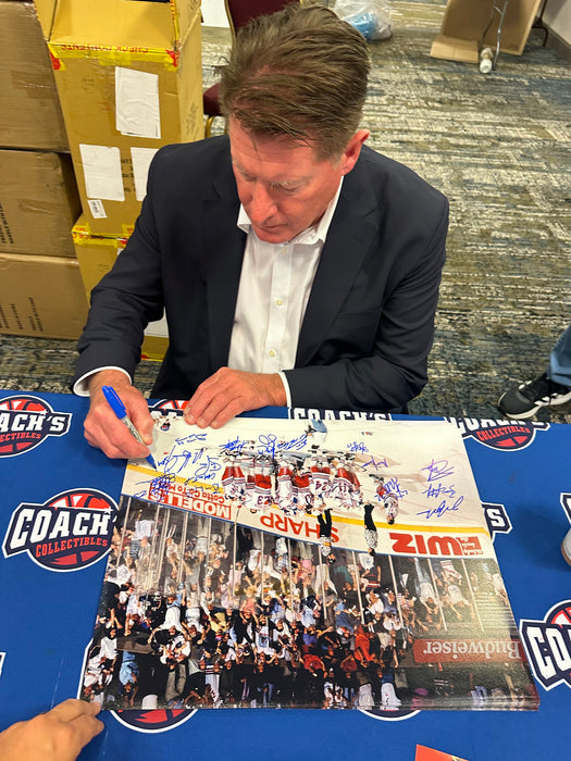 1994 New York Rangers Team Signed 16x20 Celebration Photo w/ 17 Autographs (Beckett)