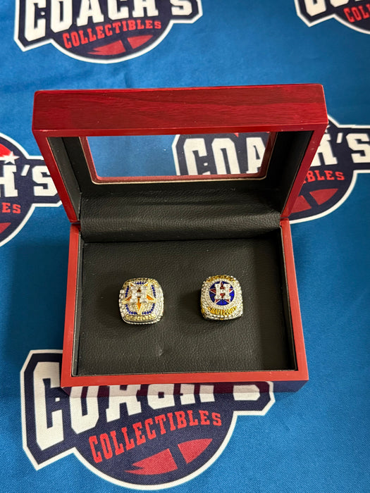 Houston Astros 2pc World Series Replica Ring Set w/ Display Box