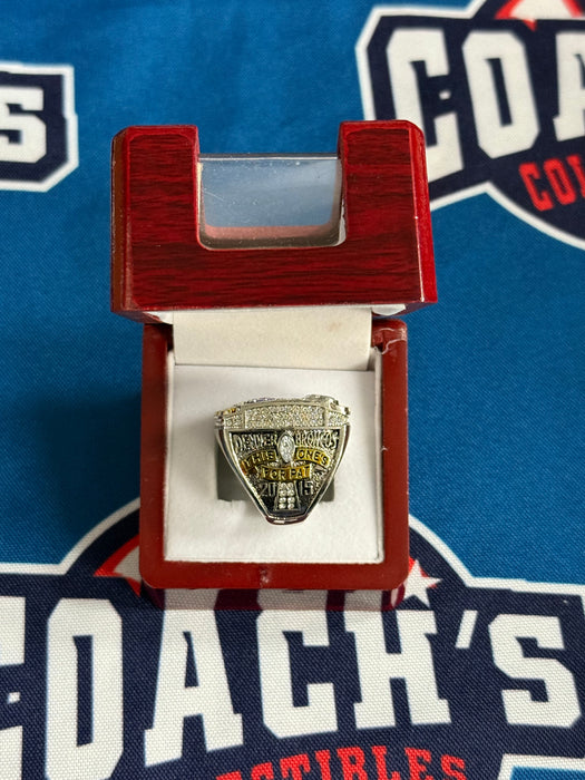 Denver Broncos Replica Super Bowl 50 Ring with Display Box