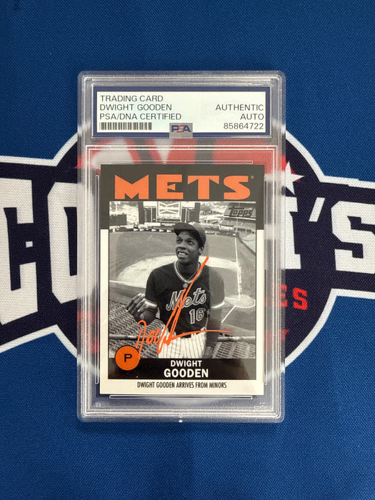 Dwight "Doc" Gooden Autographed 2021 Topps Once Upon a Time in Queens Special Set Card (PSA SLAB)