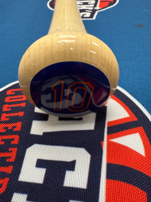 Ronny Mauricio Autographed GAME USED Bat from 2025 Season w/ Inscr (JSA)