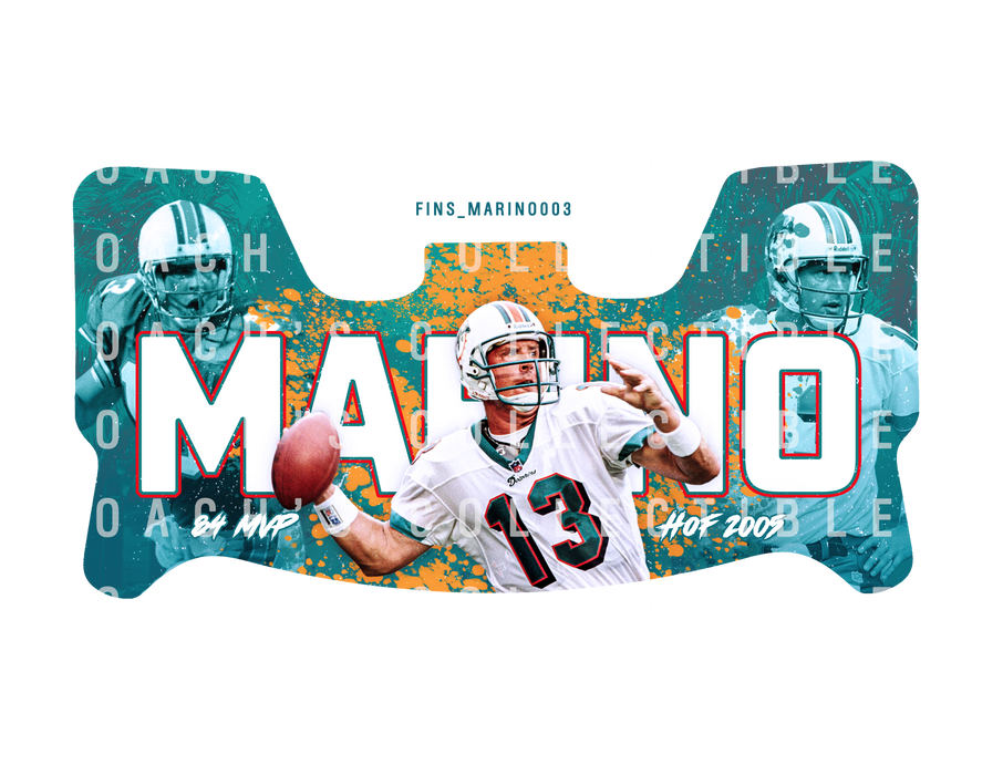 Dan Marino Custom Visor for Any Full Size Riddell Helmet (Universal Fit) (1)