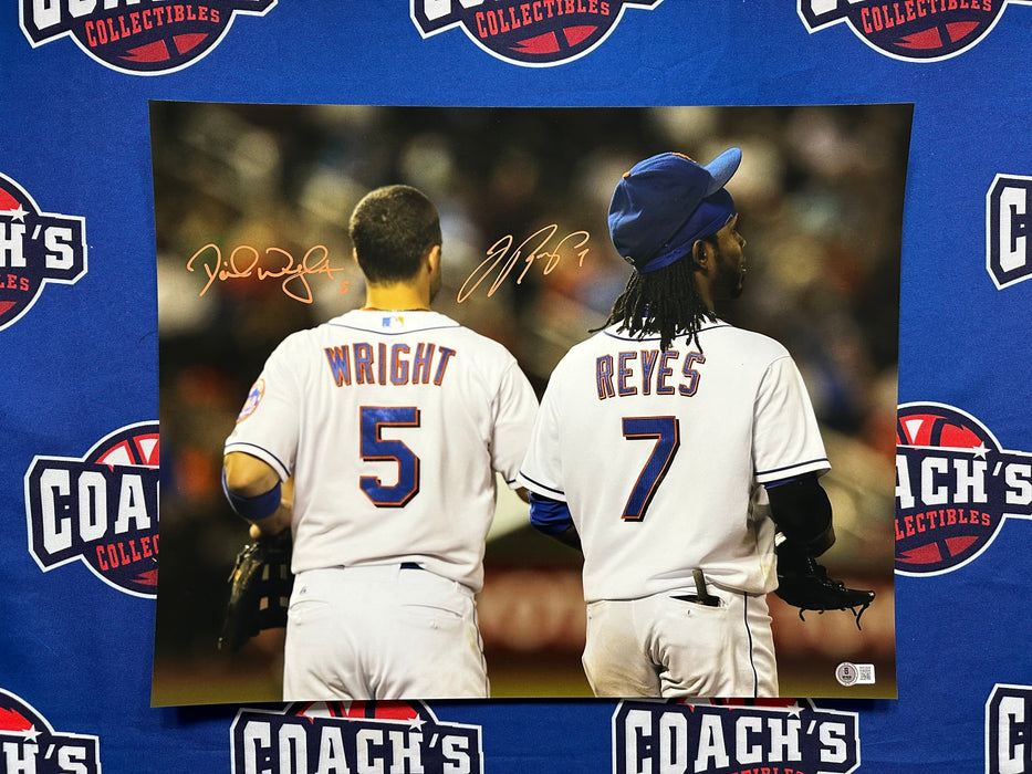 David Wright & Jose Reyes Dual Autographed 16x20 Photo (Beckett)