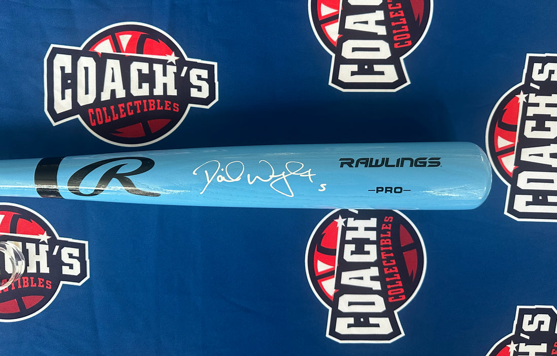 David Wright Autographed BLUE Rawlings Pro Model Bat (Beckett)