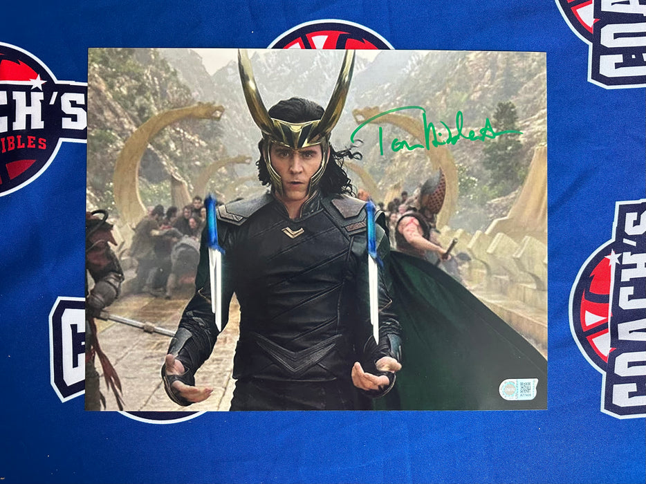 Tom Hiddleston Autographed 11x14 Loki Photo (SWAU)