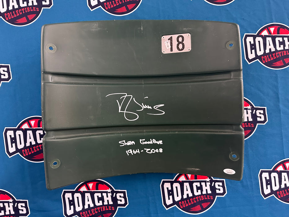 Darryl Strawberry Autographed Authentic GreenShea Stadium Seat back #18 w/ Inscr (JSA)