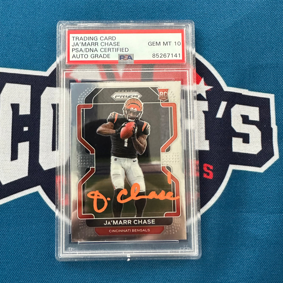 Ja'Marr Chase Autographed 2021 Panini Prizm Rookie Card #337 Gem