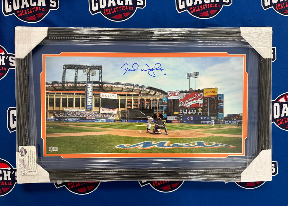 FRAMED David Wright Autographed Panoramic Final Shea Season 24x12 Photo (Beckett)