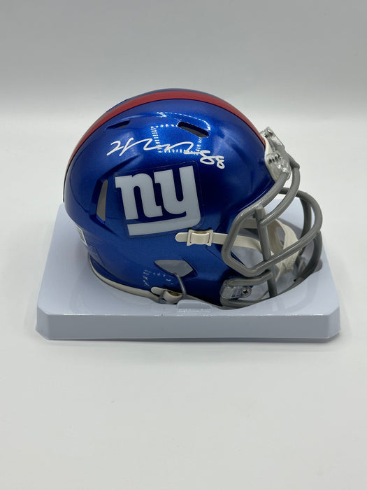 Hakeem Nicks Autographed NY Giants Speed Mini Helmet (Beckett)