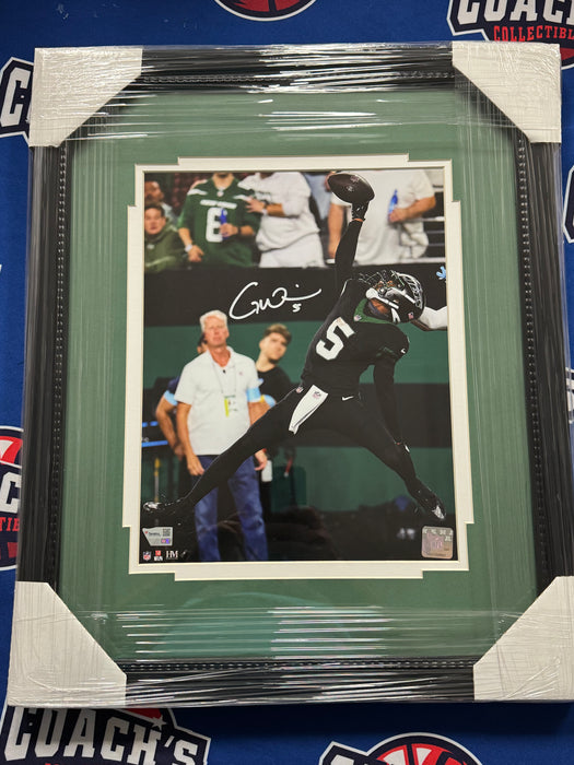 FRAMED Garrett Wilson Autographed 11x14 Catch of the Year Photo  (Fanatics)