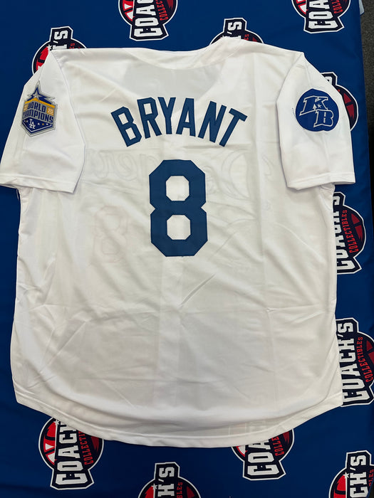 Kobe Bryant CUSTOM LA Dodgers Home Jersey with Patches XL