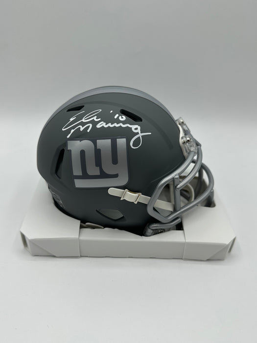 Eli Manning Autographed Slate Alternate Mini Helmet (Fanatics)