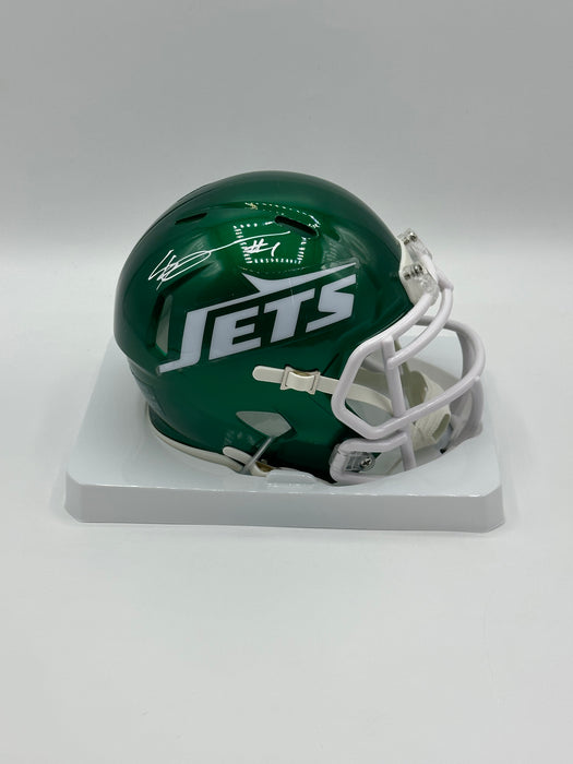 Sauce Gardner Autographed NY Jets Tribute Speed Mini Helmet (Beckett)