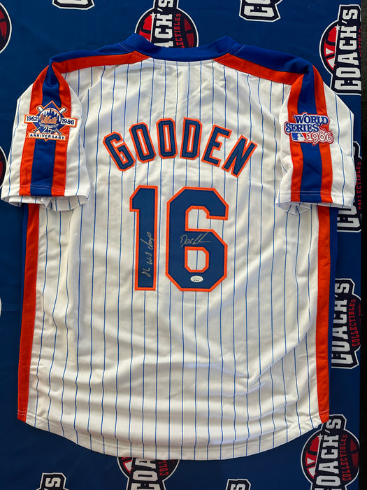 Doc Gooden Autographed CUSTOM NY Mets Jersey with 86 WSC Inscription (JSA)
