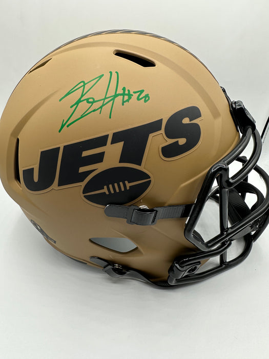 Breece Hall Autographed NY Jets Salute to Service 2023 Replica Helmet (Fanatics)