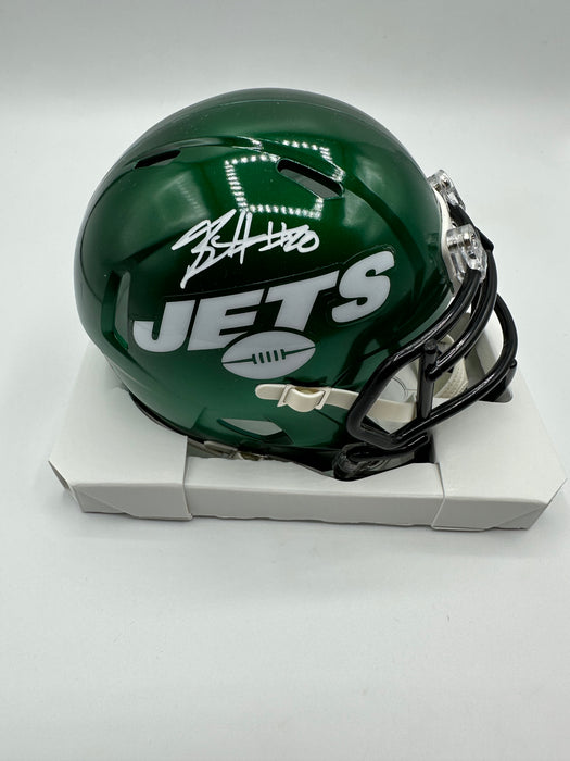 Breece Hall Autographed NY Jets Speed Mini Helmet (Fanatics)