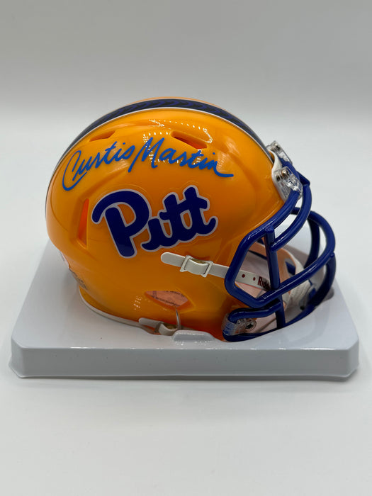 Curtis Martin Autographed Pittsburgh Panthers Mini Helmet (PSA)