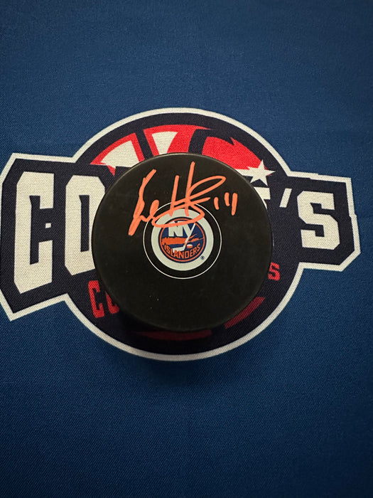 Bo Horvat Autographed NY Islanders Puck (Fanatics)