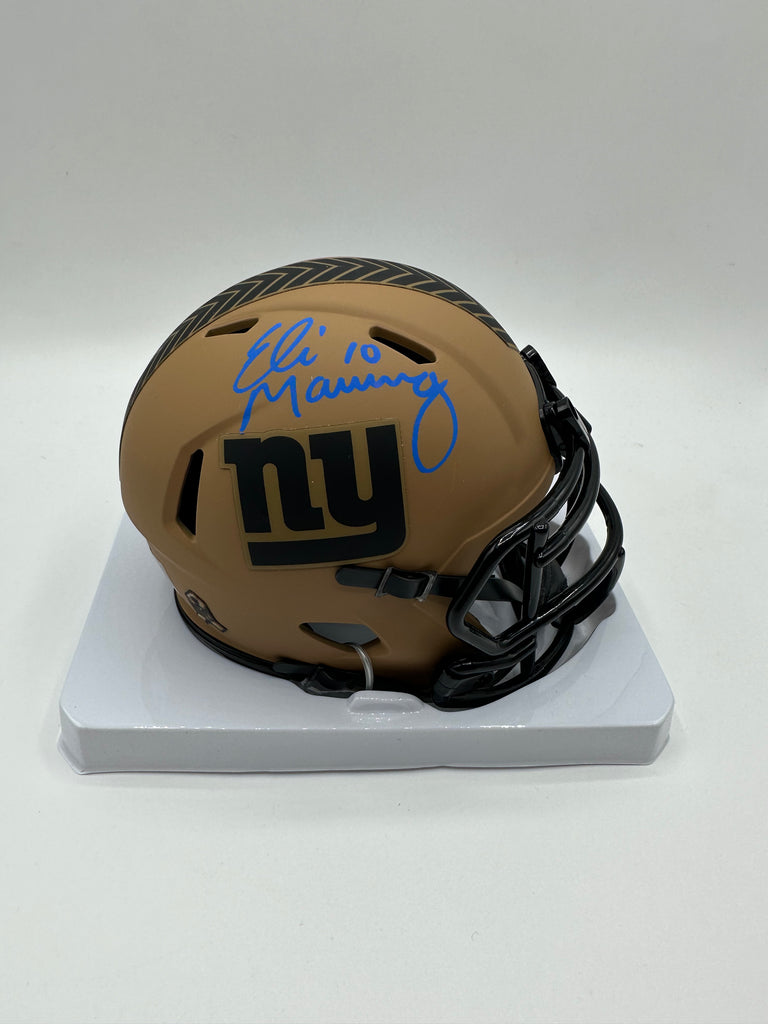 autographed k state football head coach mini helmet Eli Manning Autographed NY GIants 2023 Salute to Service Mini Helmet ( —  Coach's Collectibles