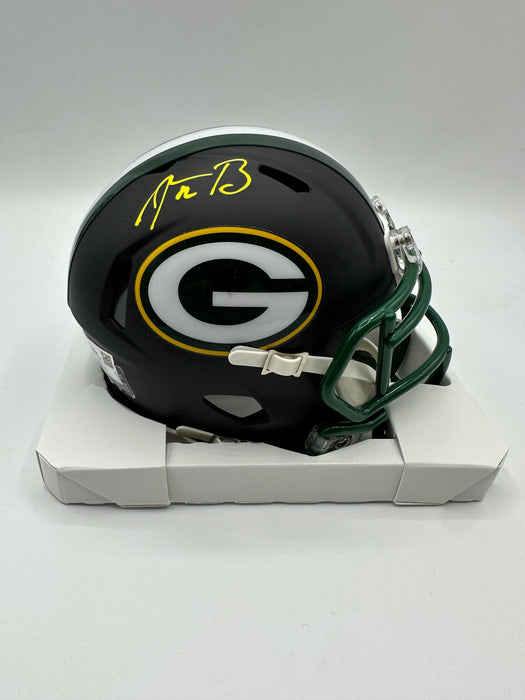 Aaron Rodgers Autographed ORINGAL Flat Black Alternate Mini Helmet (Fanatics) Aaron Rodgers Autographed ORINGAL Flat Black Alternate Mini Helmet (Fanatics)