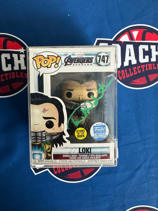 Tom Hiddleston Autographed Loki with Tesseract Cube Funko Pop #787 (SWAU)