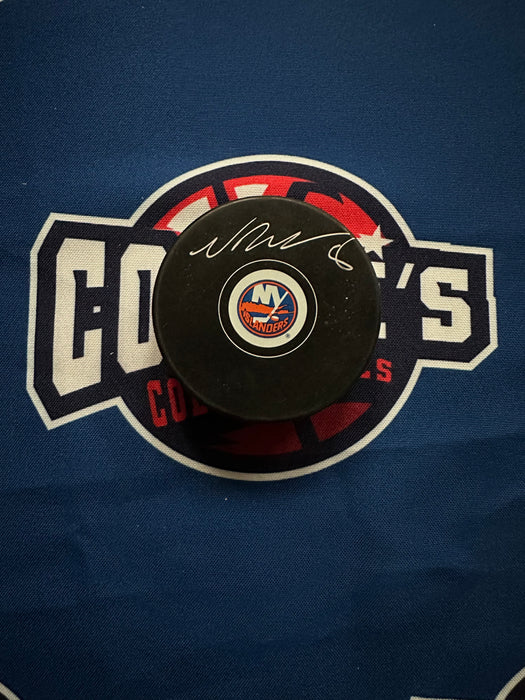 Noah Dobson Autographed NY Islanders Logo Puck (Fanatics)