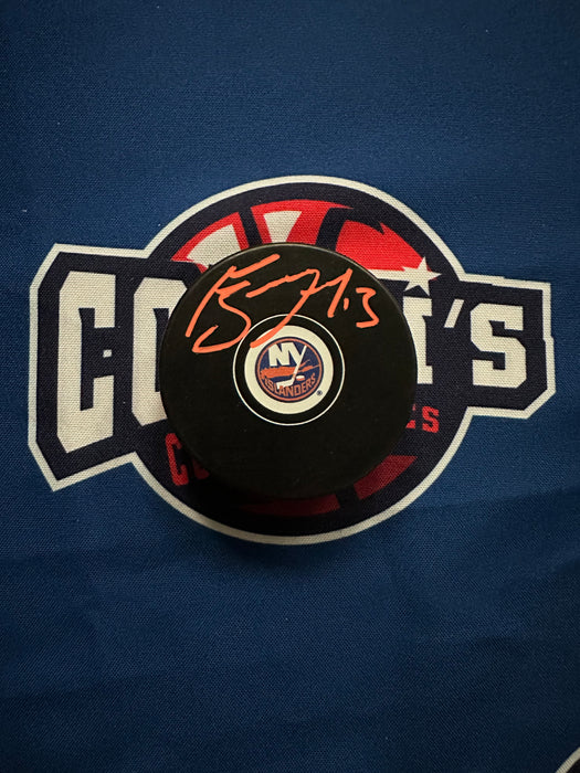 Mathew Barzal Autographed NY Islanders Puck (Fanatics)