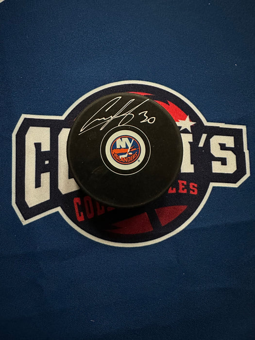 Ilya Sorokin Autographed NY Islanders Puck (Fanatics)