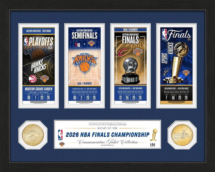 FRAMED New York Knicks 2026 Replica Tickets Road to the NBA Championship w/ Bronze Coin