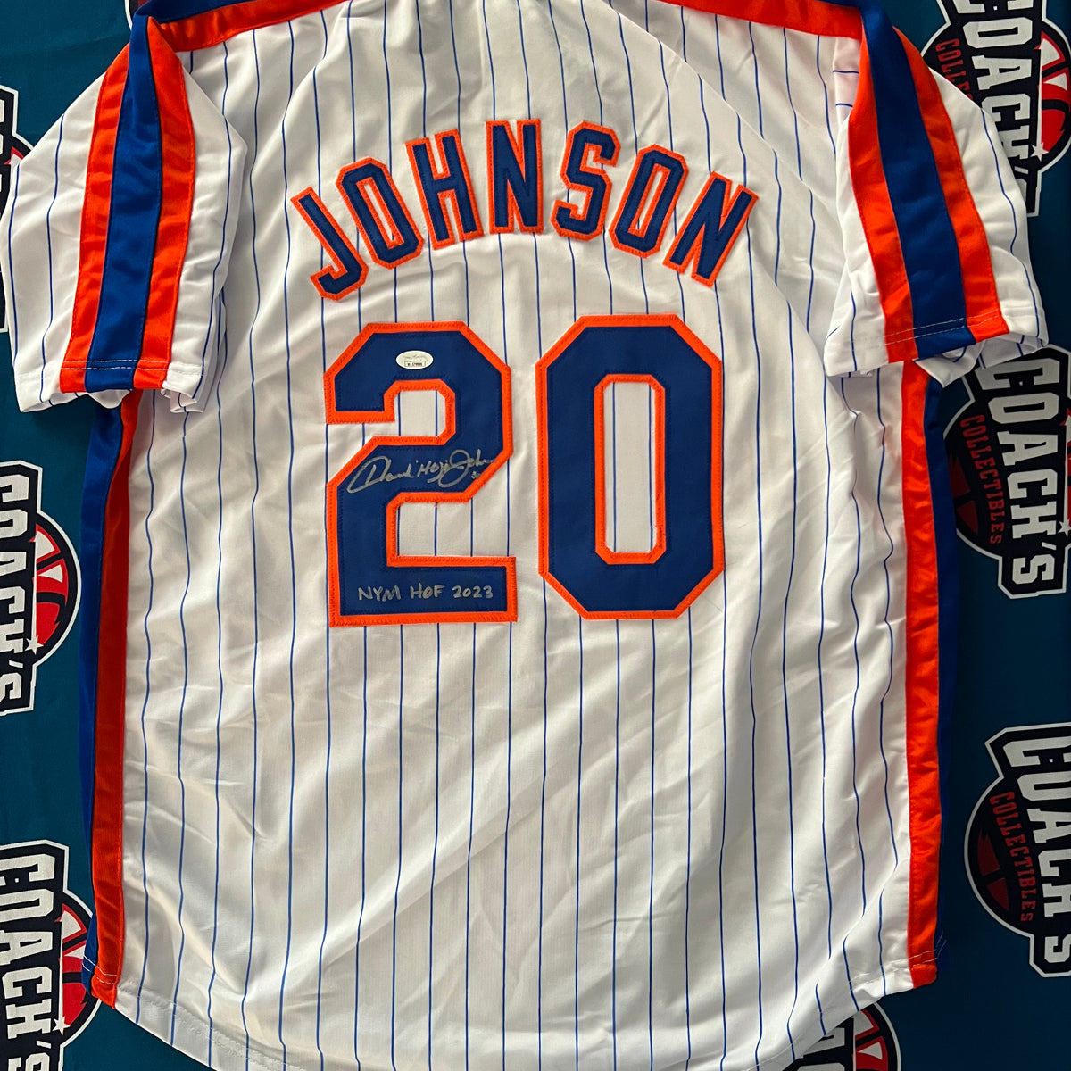 Howard Johnson Autographed CUSTOM NY Mets Jersey w NYM HOF 2023