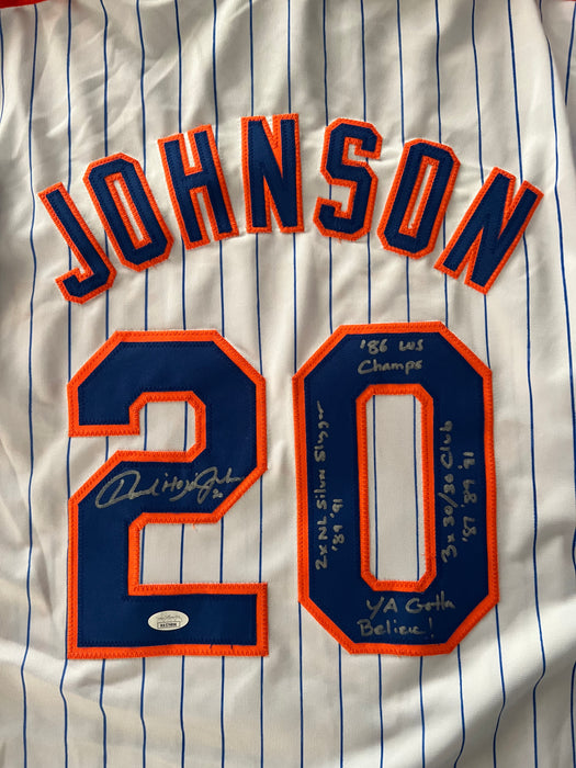 Ron Darling Signed New York Mets Throwback Jersey Inscribed 1986