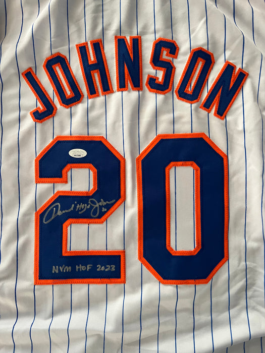 Howard Johnson Autographed CUSTOM NY Mets Jersey w/ NYM HOF 2023 Inscription (JSA)