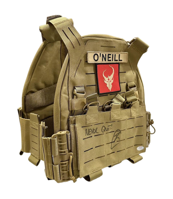 Robert O'Neill Autographed Navy Seal Tactical Vest with "Never Quit!" Inscription (PSA)