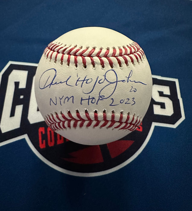 Howard "HoJo" Johnson Autographed OML Baseball with NYM HOF 2023 Inscription (JSA)