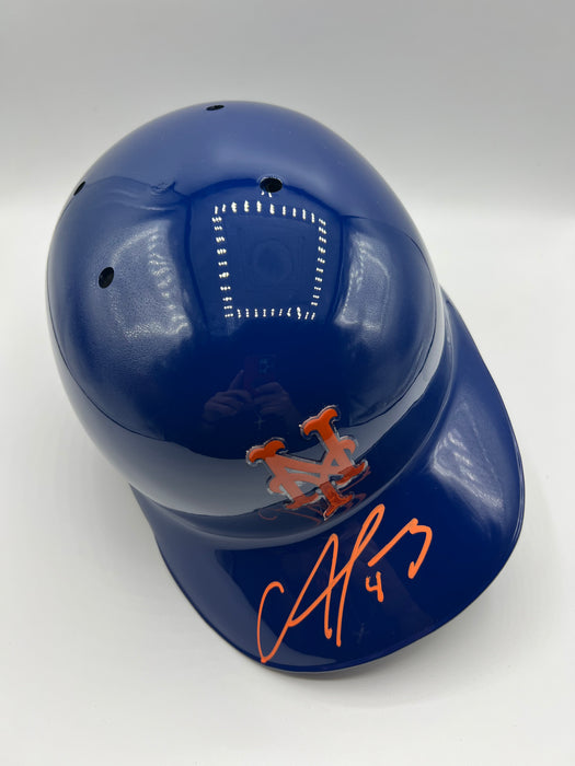 Francisco Alvarez Autographed Full Size Authentic NY Mets Batting Helmet (Beckett)