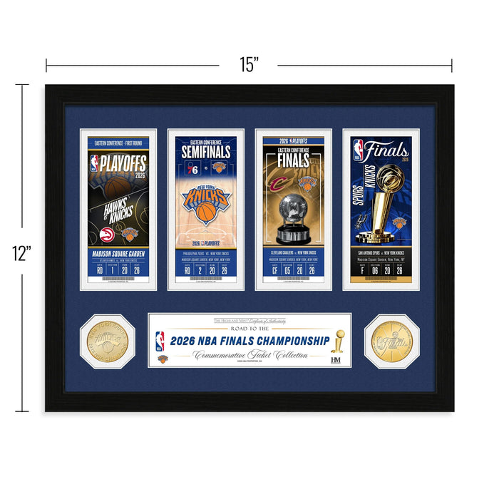 FRAMED New York Knicks 2026 Replica Tickets Road to the NBA Championship w/ Bronze Coin