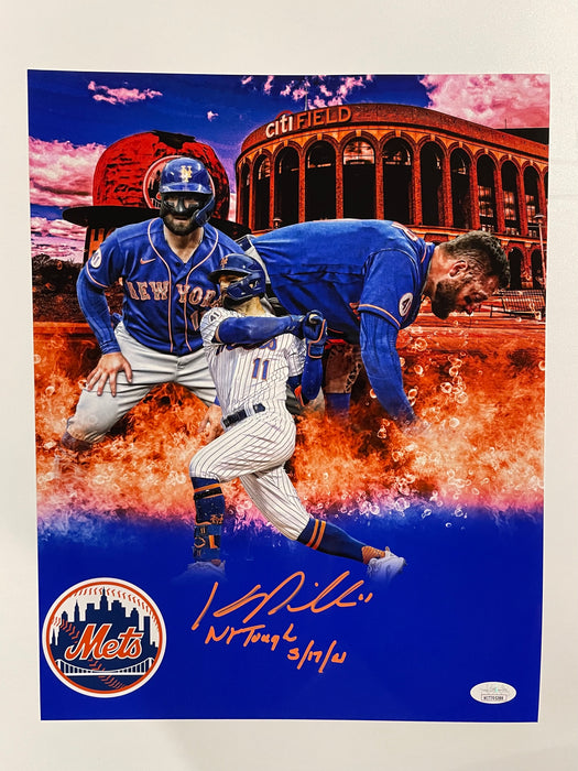 Kevin Pillar Autographed 11x14 Custom Edit Collage Photo w/ NY Tough 5/17/21 Inscription (JSA)
