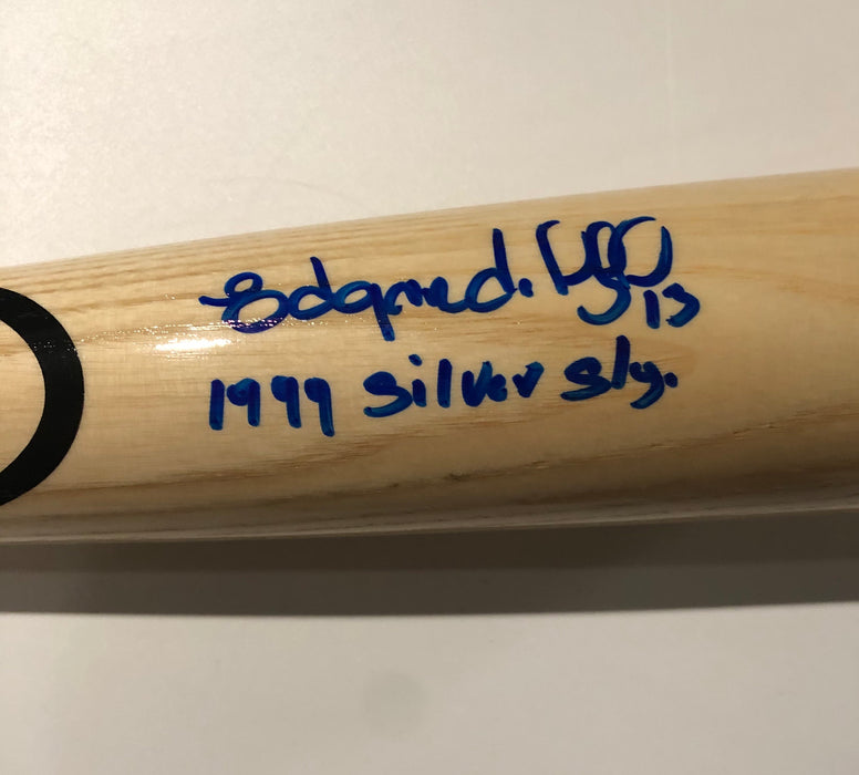Edgardo Alfonzo Autographed Rawlings Pro Model Bat with 1999 Silver Slugger Inscription (JSA)