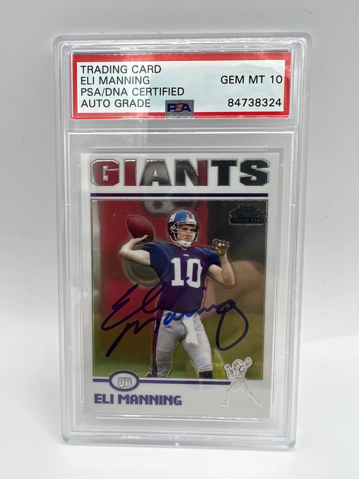 Eli Manning Autographed 2004 Topps Rookie Card Gem Mint 10 Auto Grade —  Coach's Collectibles