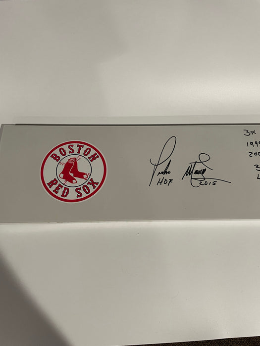 Pedro Martinez Autographed Boston Red Sox Pitching Rubber w/ Mutli Inscriptions (JSA)