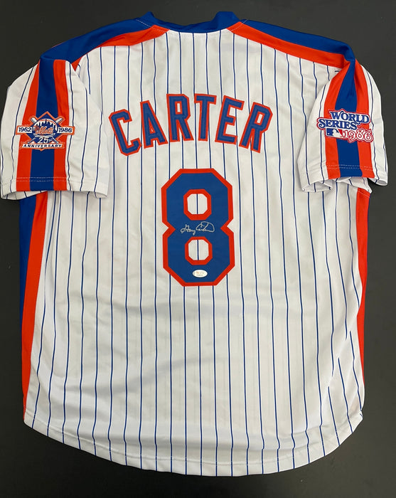 Gary Carter Autographed CUSTOM NY Mets Jersey (PSA)