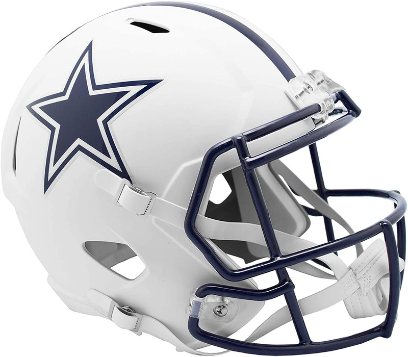 Dallas Cowboys UNSIGNED Riddell Alternate Flat White Full Size Authentic Helmet