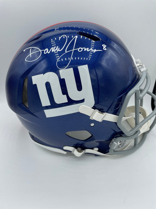 Daniel Jones Autographed Full Size NY Giants Speed Replica Helmet (Beckett)