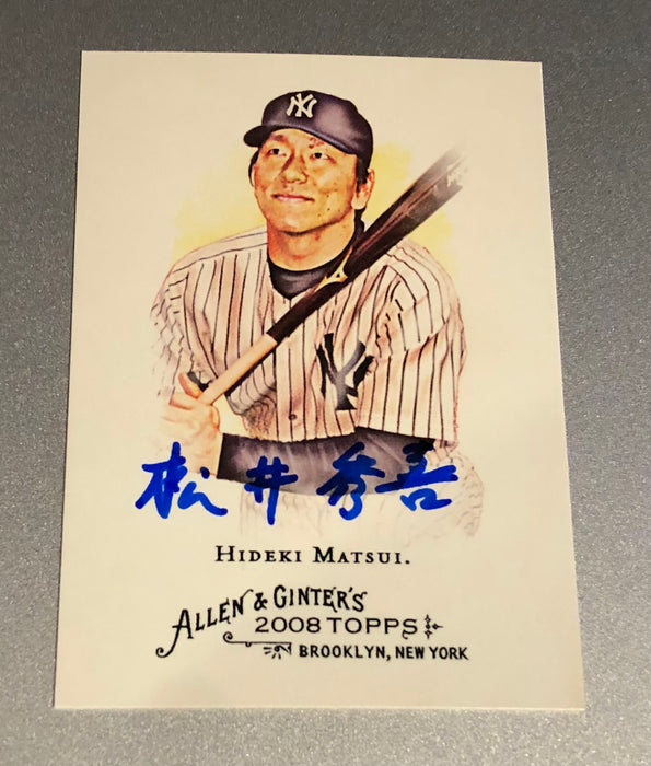 Hideki Matsui Kanji Autographed 2008 Topps Allen & Ginter's Card (JSA)