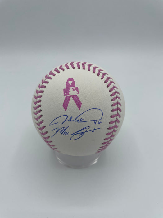 Max Scherzer & Jacob deGrom Dual Autographed Mothers Day Baseball (Fanatics/MLB)