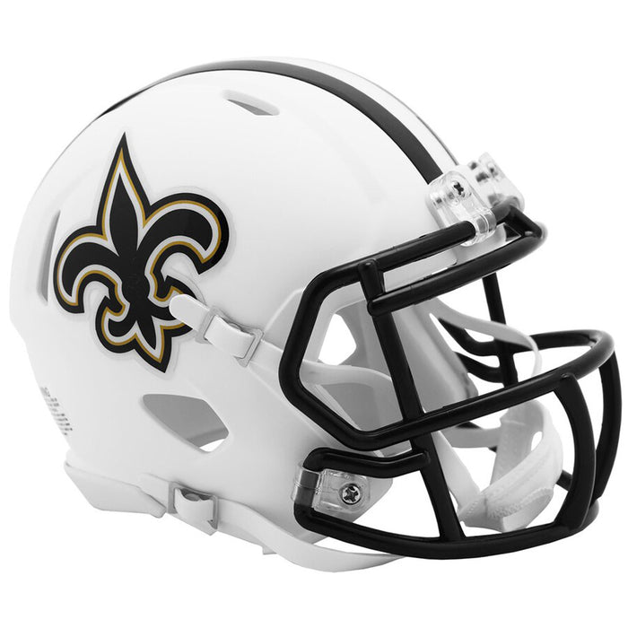 New Orleans Saints UNSIGNED Riddell Alternate Flat White Full Size Authentic Helmet