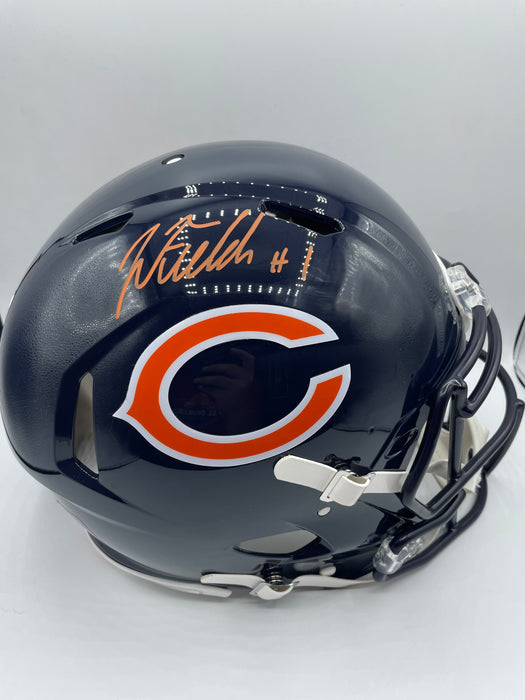Justin Fields Autographed Chicago Bears Full Size Speed Authentic Helmet (Beckett)