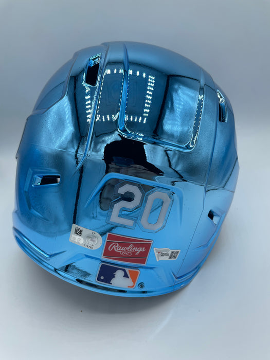 Pete Alonso Autographed FS Blue Chrome NY Mets Batting Helmet (Fanatics/MLB)