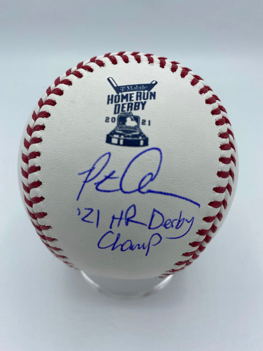 Pete Alonso Autographed 2021 HR Derby Baseball with 21 HR Derby Champ Inscription (Fanatics/MLB)